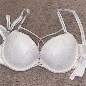 Lace white bra